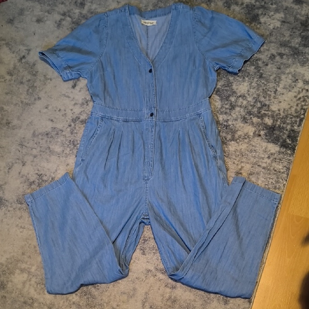 Madewell | Sky Blue Button-Down Jumpsuit